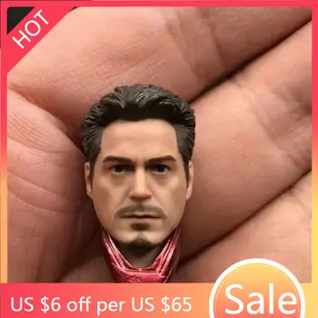 

TBLeague1/12 Tony Stark Head Sculpt 6in SHF Iron Man Head Played W/ Neck Cover Connector Collection