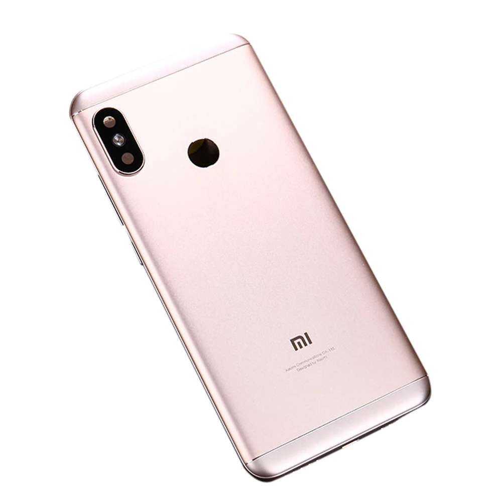 Для Xiaomi mi A2 Lite/Red mi 6 Pro задняя крышка батарейного отсека задняя крышка корпус металлическая дверная камера Стекло объектив Ремонт запасных частей