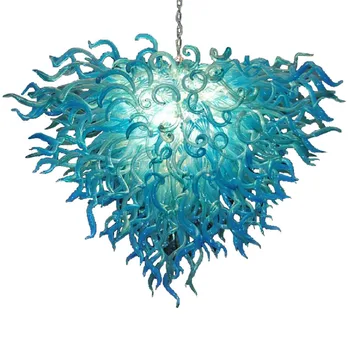 

Fancy Blue Hand Blown Glass Ceiling Chandelier for Bed Room
