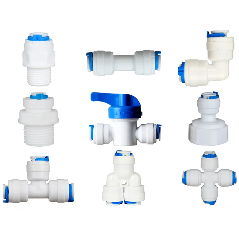 1/4 ID Tube Tee Type PE Pipe Fitting Hose Plastic Quick Connector Aquarium  RO Water Filter Reverse Osmosis System 1 Pcs - AliExpress