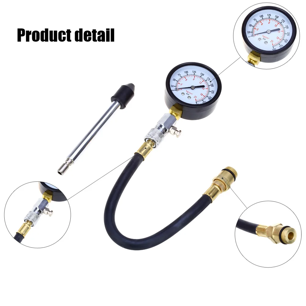 £11.61 Mr Cartool G324 0 300psi Compression Engine Cylinder Tester Gasoline Pressure