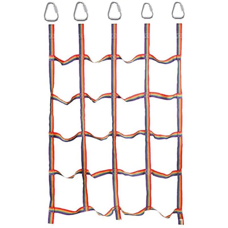 Уличная Радужная сетчатая лента для скалолазания, Аксессуары для тренировок, скалолазания, детская спортивная одежда