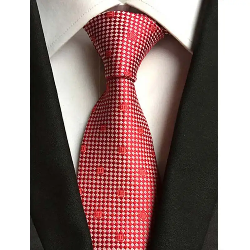 Модные мужские галстуки в классическую полоску в клетку 8 см свадебные галстуки жаккардовые плетёные шелковые мужские галстуки для вечерние аксессуары - Цвет: YU-A21