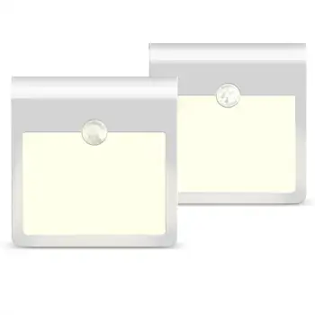

2pcs LED Motion Sensor Night Light Multi-function Stable Operation Reliable Creative Corridor Wardrobe Stair Wall Lamp