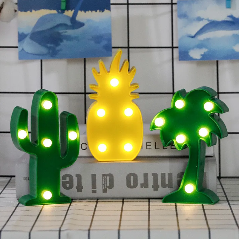 Cute-LED-Flamingo-Unicorn-Night-Lights-Marquee-Sign-Pineapple-Cactus-Star-Luminary-Wall-Lamp-Cartoon-Animal(1)