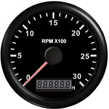 

Boat RPM Tachometer Plastic Bezel Car Tachometer Indicator Instrument With Hour meter Dual Power Supply System For Diesel Marine