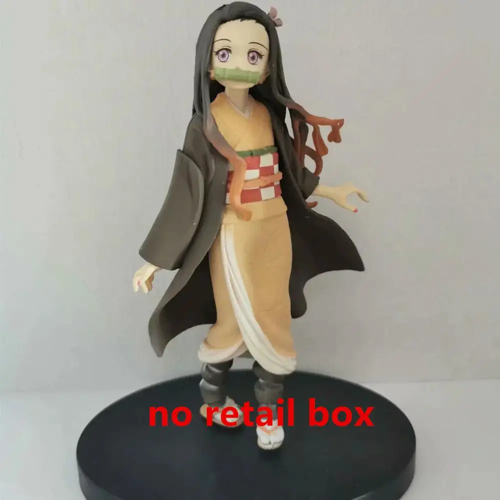 Демон убийца Kimetsu no Yaiba Аниме Фигурка модель игрушки Nezuko Tanjirou Inosuke Zenitsu ПВХ Фигурки 150 мм фигурка игрушки подарок - Цвет: Цвет: желтый
