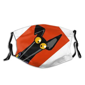 

Greyhound Ears Big Red Reusable Mouth Face Mask with Filter Anti Haze Dust Mask Protection Cover Respirator Mouth Muffle