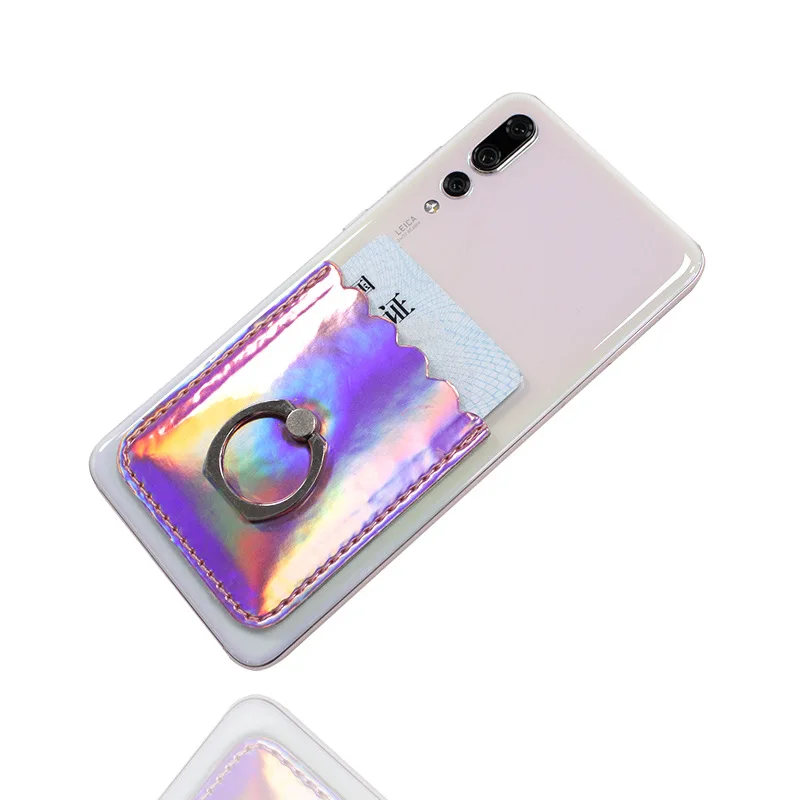 

Currently Available Wholesale New Style Colorful Fashion Ring Leather Card Instert Stickers Card Holder Wallet