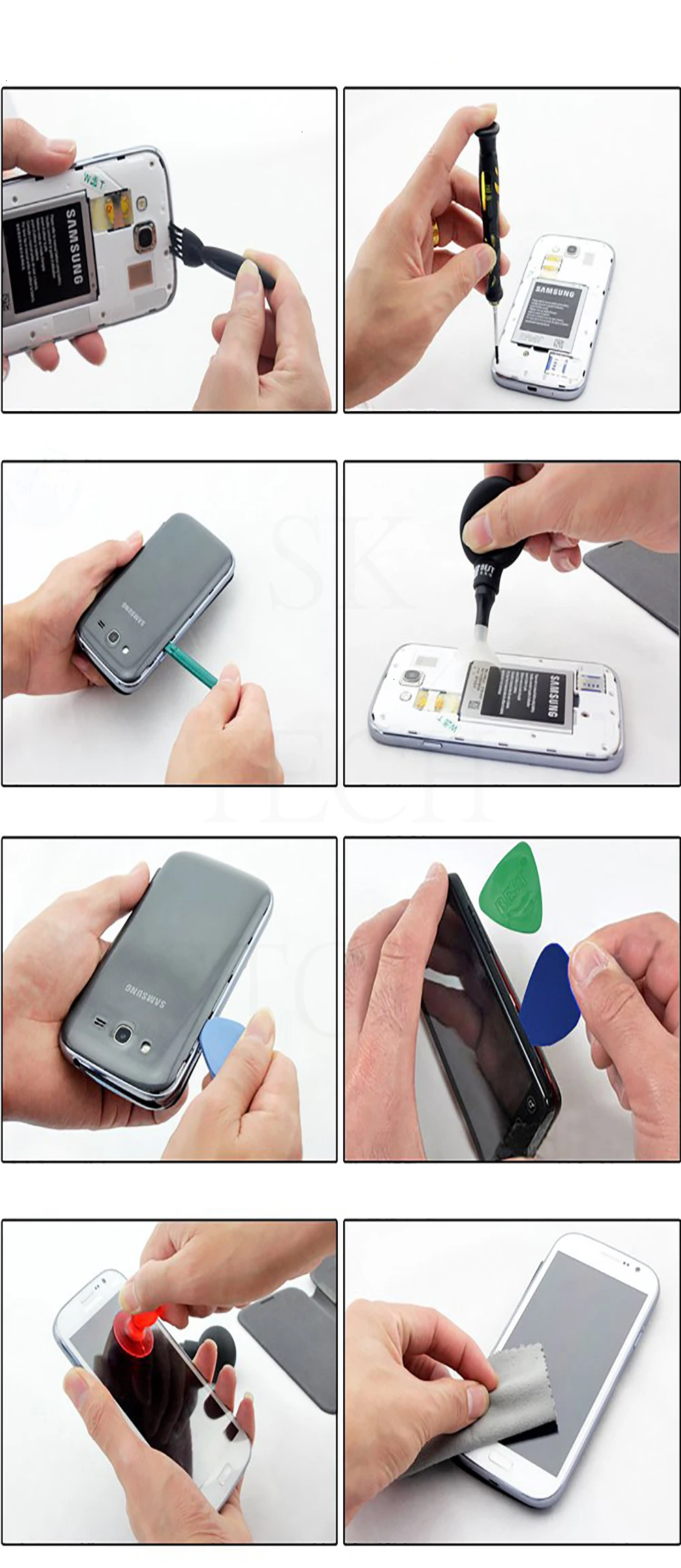 BST-601 открытый набор инструментов для разборки для Nokia; Sony Ericsson Blackberry Moto