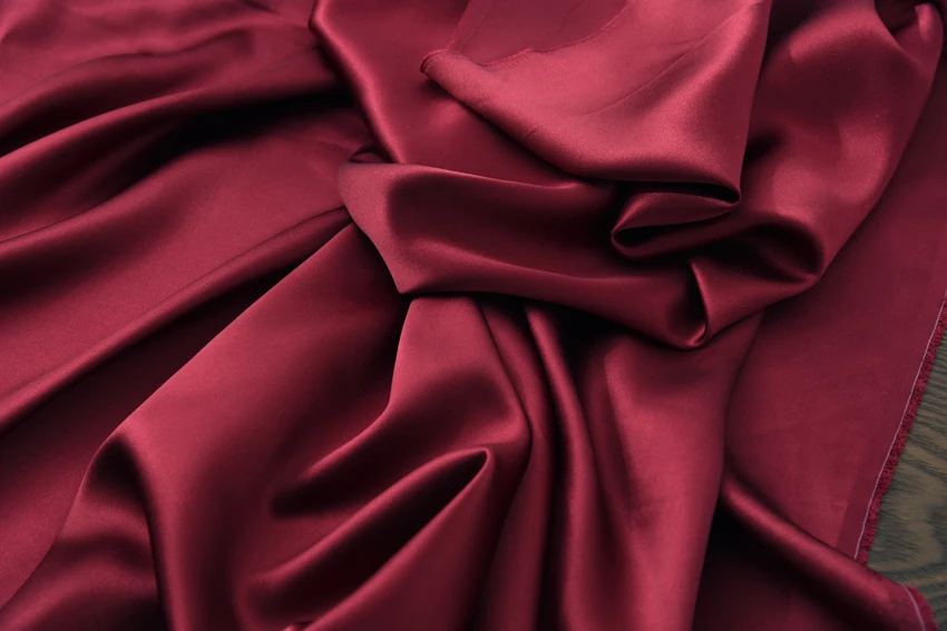 30 MLB темно-красный плотный атлас 1,14 m широкий специальный плотный шелк, атлас тяжелый Гладкий креп атласное платье