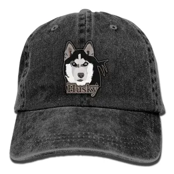 

Siberian Husky Dog Denim Hat Adjustable Female Snapback Baseball Cap