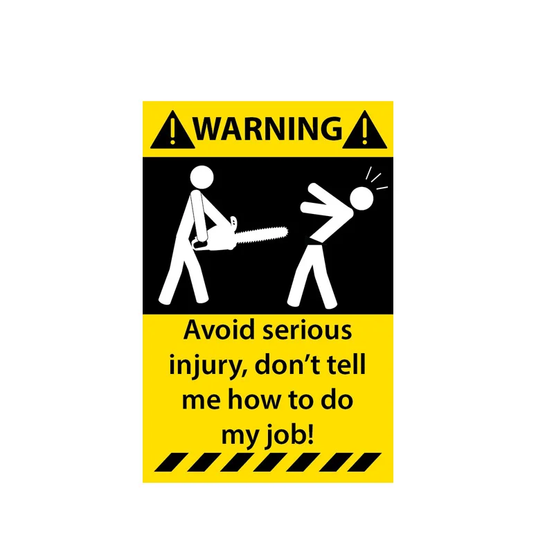 

Funny Car Sticke Warning Avoid Serious Injury How To Do My Job PVC Decal Waterproof Accessories Decoration,11cm*7cm