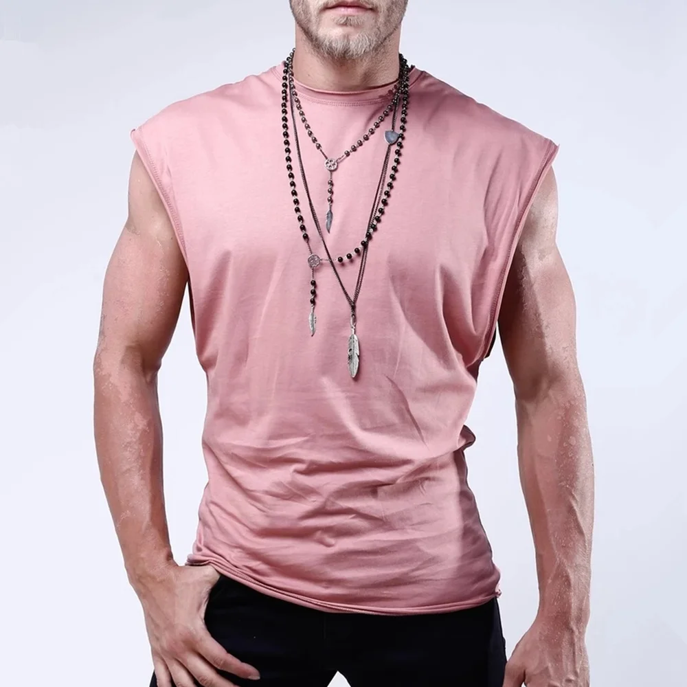 

Solid color Bodybuilding Tank tops Men Gym Fitness Sleeveless Shirt Male Stringer Singlet Summer Casual Vest Streetwear Clothing