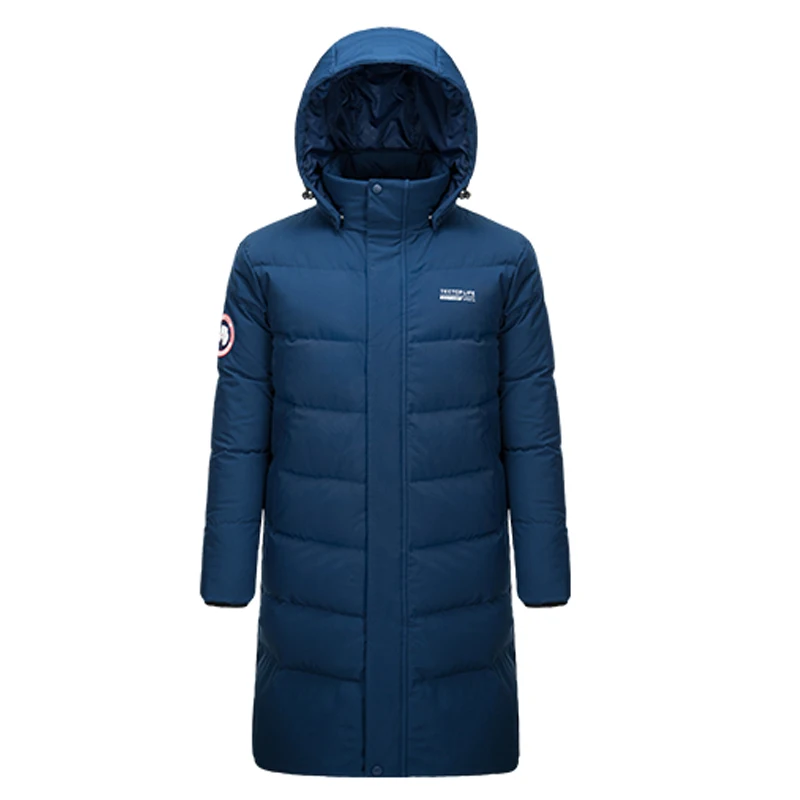 

New Winter Hooded Warm Puffer Thick Duck Down Long Jacket Men Snow Parka Coat Outdoor Sport Hiking Camping Windproof Overcoat