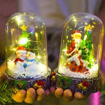 

Resin + Plastic Christmas LED Lantern Wedding Decorations Ornament Unique Christmas Light Lamp Christmas LED Lampshade Desktop