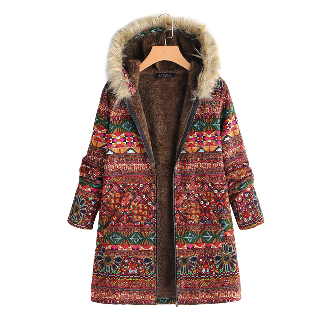 Folk Style Down Jacket Women Winter Harajuku Plus Size Parkas Coat 4xl Warm Thick Female Zipper Long Hooded |