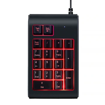 

Mini USB For Laptop PC Computers 19Keys Keypad Backlit Keyboard Numeric 3 Light Color Wired For Notebook