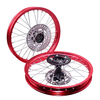 1.60-17 inch Front Rear Rims Aluminum Alloy Wheel with sprocket disc brake For KLX CRF Kayo BSE Dirt Pit Bike Motorcycle