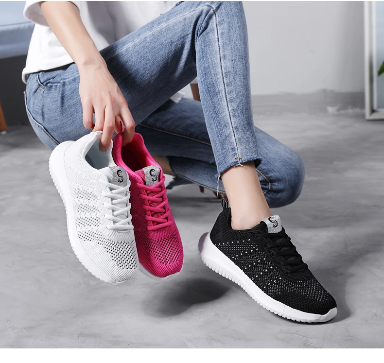 Platform lightweight breathable mesh women chunky sneakers gym sports trainers woman tennis shoes tenis feminino chaussure femme
