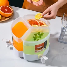 5.2L Drink Cold Water Jug Household Can Rotate With Faucet Fruit Teapot Kettle Cool Water Bucket Kitchen Drinkware Kettle Pot