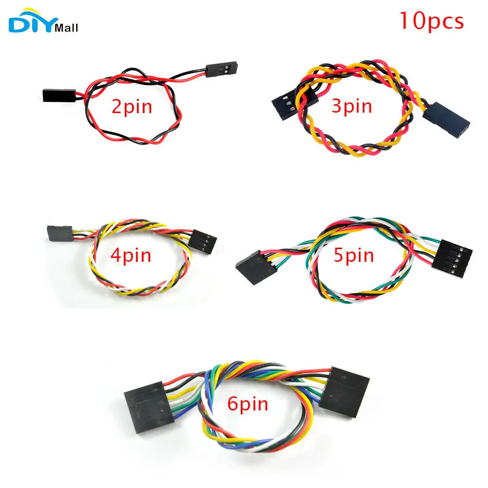 

10pcs 2p 3p 4p 5p 6p F/F Jumper Wire 200mm Female to Female Dupont Cable for Arduino