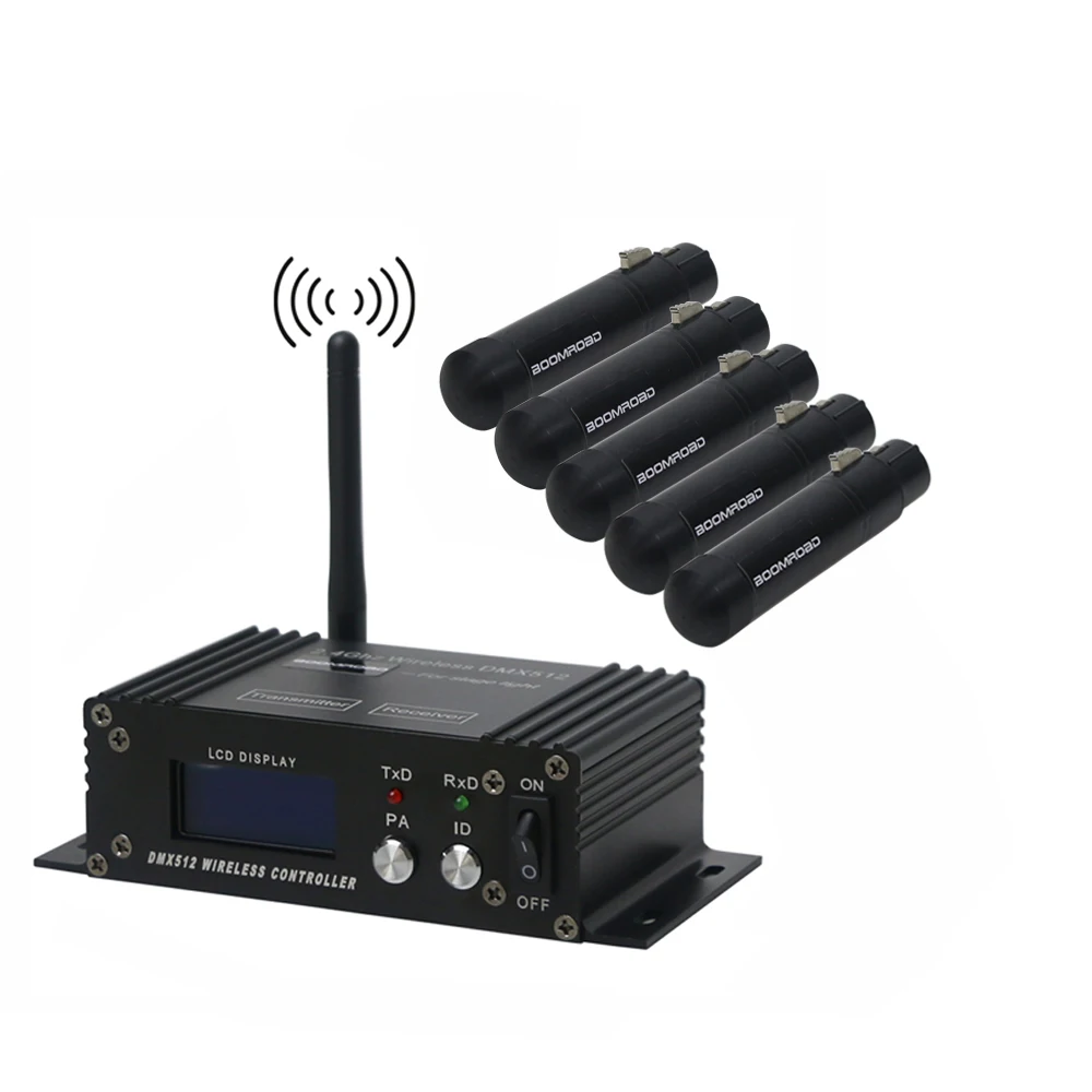 Trasmettitore Controller Dmx Lcd Wireless Dmx Mini Ricevitore Nero Controller Luce Da Palcoscenico Per Luci Da Palcoscenico Per Feste A Testa Mobile