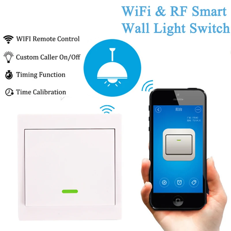 

APP Wireless WIFI Remote Control Smart Wall Light Switch With Voice Control Support ios Android Multiplayer Control Smart Home