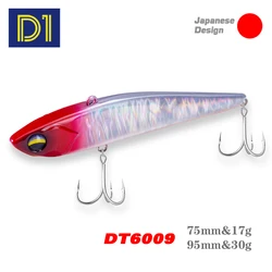 D1 Winter Fishing Bass VIB Lures Heavy slight 95mm Mini slight 75mm Vibration 17g 30g UV Luminous Effect Bait Pike 2021 Tackle