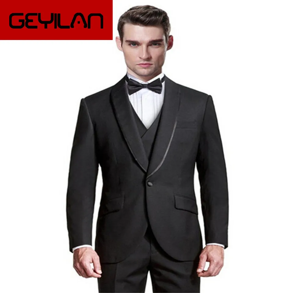 

New Classic Men's Suit Smolking Noivo Terno Slim Fit Easculino Evening Suits For Men Man's leisure 1 button groom's best man