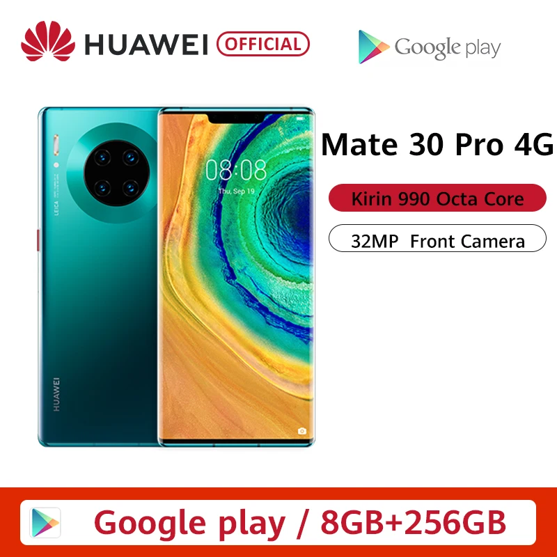 Оригинальный Huawei Mate 30 Pro 8G 256 ГБ 6 53 ''экран смартфон Kirin 990 тройные камеры 40MP