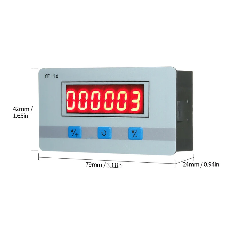 LCD Digital Counter Module DC/AC5V~24V Electronic Totalizer 1~999999 Times V9R5 