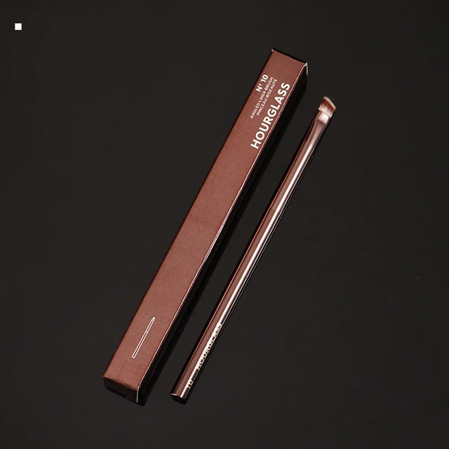 HOURGLASS Full Set Of Makeup Brushes Blush Powder Foundation Contour Eye Shadow Concealer EyeLiner Smudger Metal Handle Brushes 10