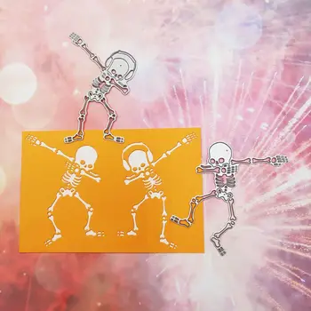 

Dancing Skull Metal Cutting Dies Stencil Scrapbooking DIY Album Stamp Paper Card Embossing Decor Craft