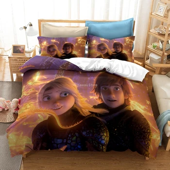 

How To Train Your Dragon 3d Bedding Set Children Cartoon Printed Duvet Cover Set Pillowcase Twin Queen King Size Drop Shipping