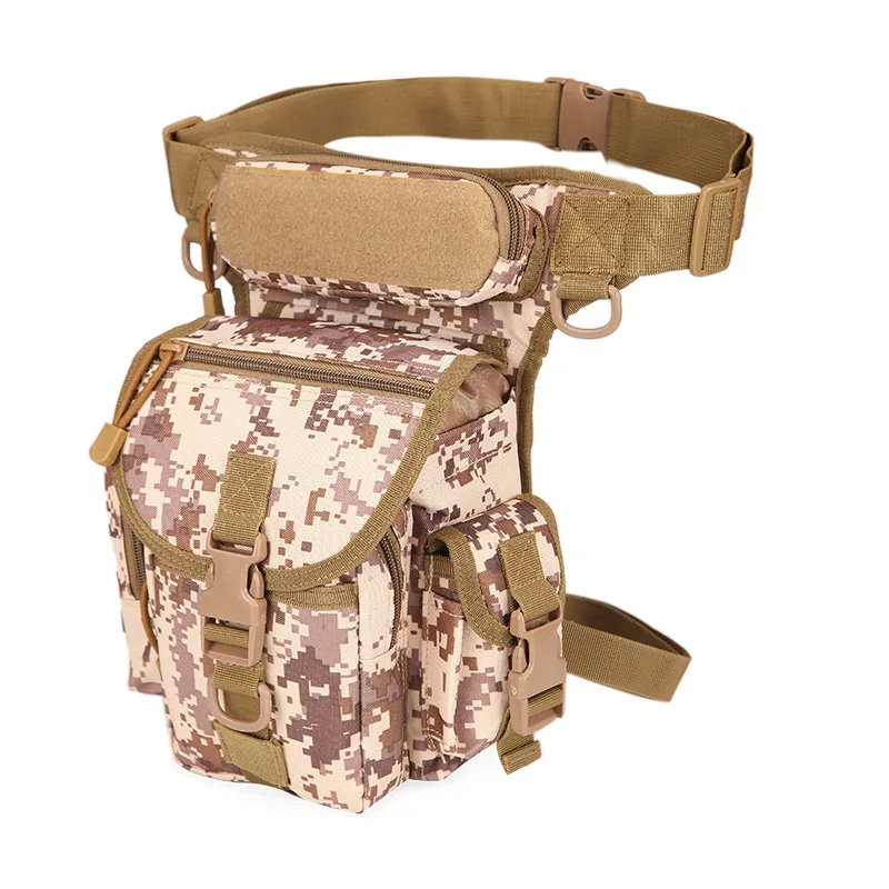 GLEEGLING Мужская поясная сумка для рыбалки на открытом воздухе, военный тактический рюкзак, наплечный рюкзак для рыбалки, кемпинга, охоты, походный рюкзак - Цвет: desert