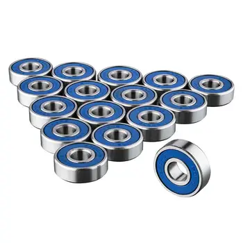 

16 x 608RS Skateboard Bearings - Frictionless ABEC 9 Roller Bearing for Skate boards