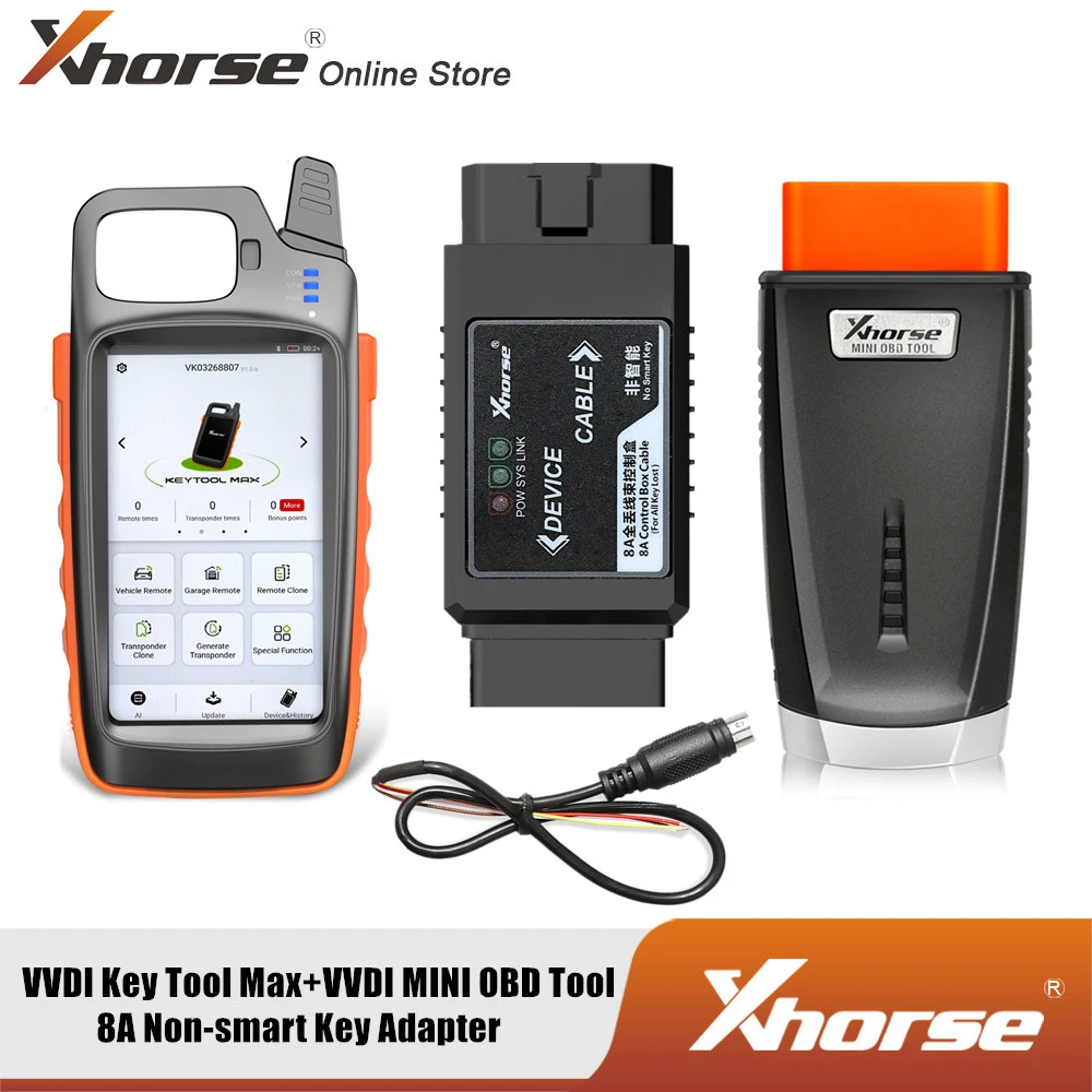 Xhorse VVDI Key Tool Max + VVDI MINI OBD Tool + 8A Non-smart Key Adapter+Renew Cable for VVDI Mini Key Tool mini gps tracker