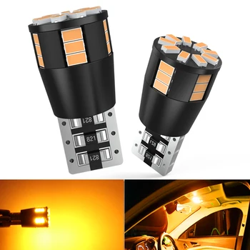 

2X T10 LED Lamp 194 168 W5W LED Bulb for Car Parking Light Side Dome Interior License Plate Signal Lamp 12V White orange red