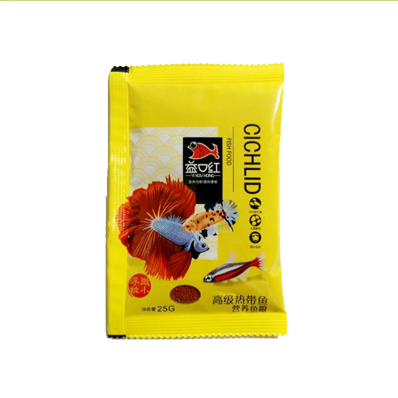 

2020 New Small Tropical Fish Feed Ornamental Fish Particle Color Enhancement Microparticle Fish Food 1Pc / 25g