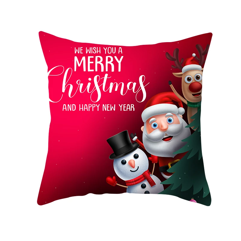 Fuwatacchi Рождественский подарок накидки на подушки, стильная футболка с изображением персонажей видеоигр Санта подушка в форме Санта-Клауса чехол для дивана украшения дома пледы наволочки для подушек размером 45*45 - Цвет: PC12141