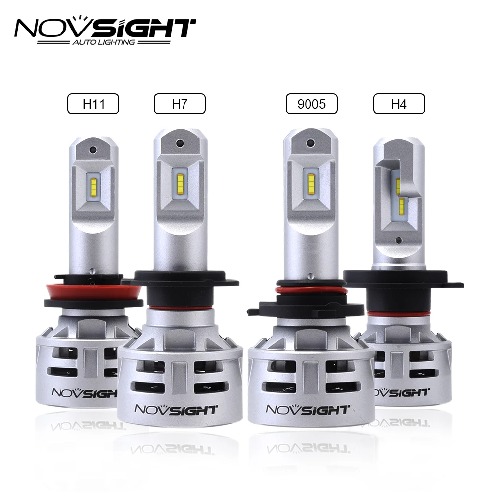 Светодиодные Автомобильные лампы NOVSIGHT H4 H11 H8 H7 H16JP 9005 9006 60 Вт 10000LM Play and Plug