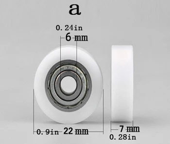 

Bearing drawer container pulley with screw screw rivet bearing bag plastic bearing 626Z with bolt M6*22*7