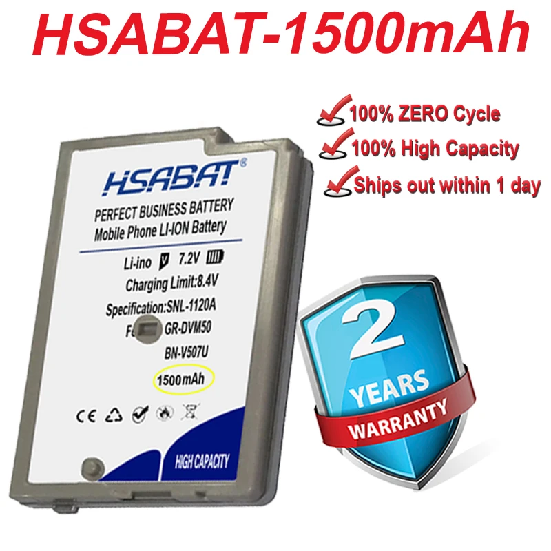 Top Brand 100 New BN V507 BN V507U Battery for JVC GR DVM50 DVM50U