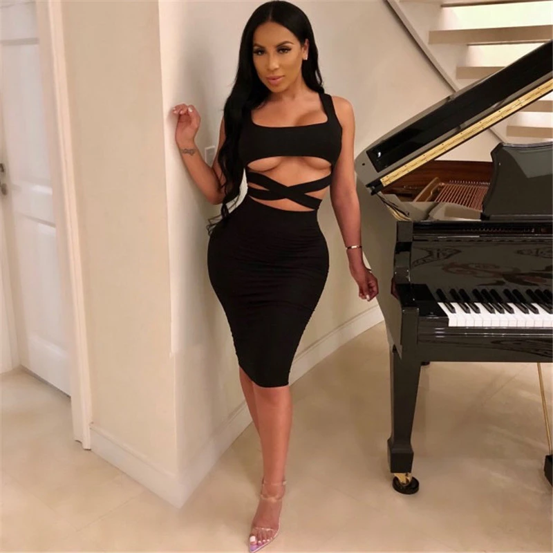 black two piece set festival