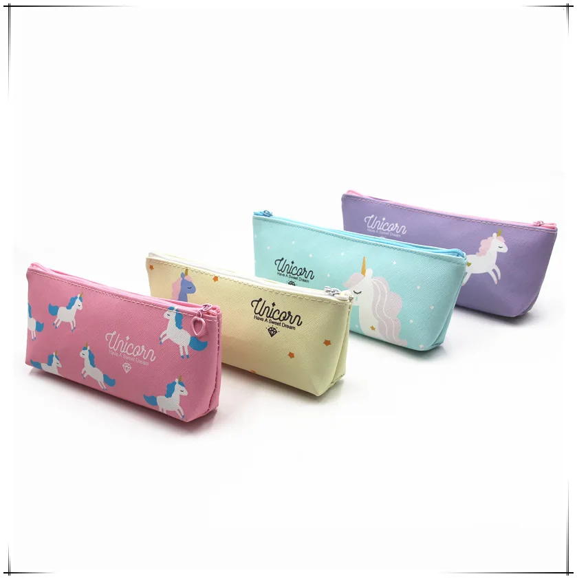 

Cute GIRL'S Soft Girl Unicorn Pencil Case Students Stationery Box Storage Bag Hipster Pencil Case Women's