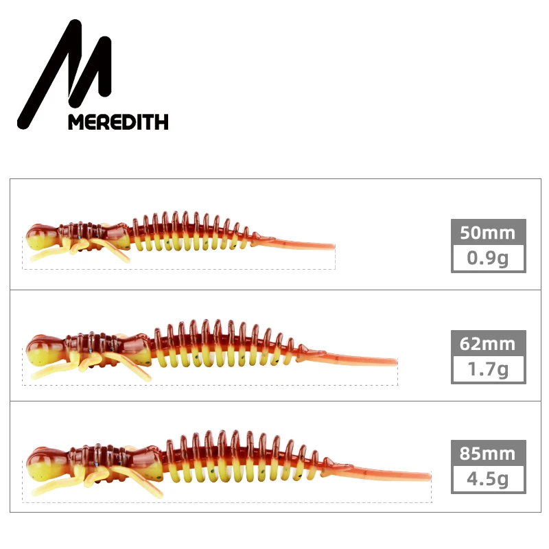 Мягкие приманки MEREDITH Larva, 50 мм, 62 мм, 85 мм, искусственные приманки, силиконовая приманка для ловли червя, приманка для ловли щуки, гольян, плавающая приманка, пластиковые приманки