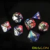 Bescon New Moonstone Dice Valor Stone, Polyhedral Dice Set of 7 3
