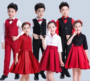 

Explosion models New Year's Day chorus poetry reading competition performance clothing 4-12 years old children's chorus costumes