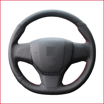 

MEWANT Genuine Leather Steering Wheel Cover for Citroen C3-XR 2015-2019 C4 2016-2019 Peugeot 408 2014-2019 Traveller 2016-2019